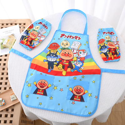 卡通防水儿童围裙画画衣反穿衣