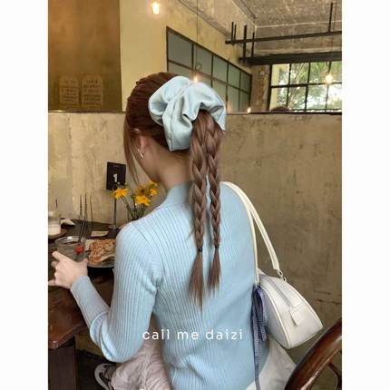 美炸了！缎面高级感大肠发圈韩国光泽感高弹力头绳2025新款时尚女