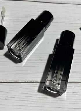 diy唇釉管高端爆款四方渐变黑唇釉管材装唇泥唇蜜唇釉包材容量4ml