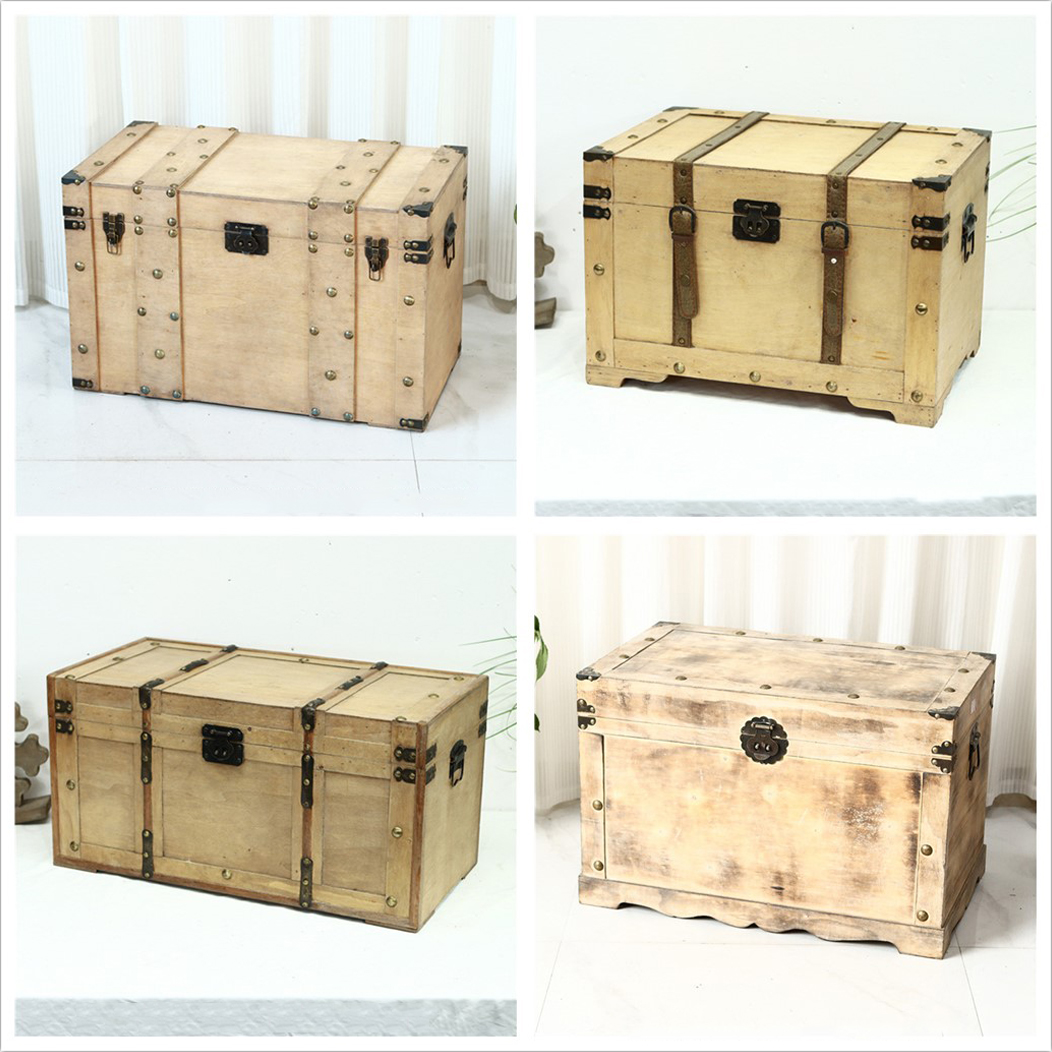 欧式木质箱子储物收纳箱装饰摆