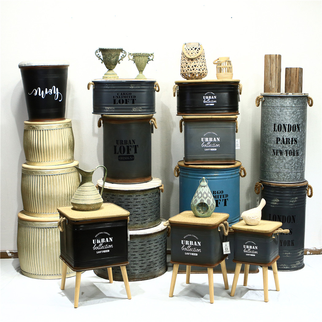 孤品坐凳坐桶收纳储物装饰摆件