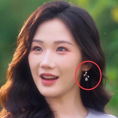 救命我老公茶香四溢张晋宜裴嫣同款锆石耳环轻奢高级感耳夹耳饰品