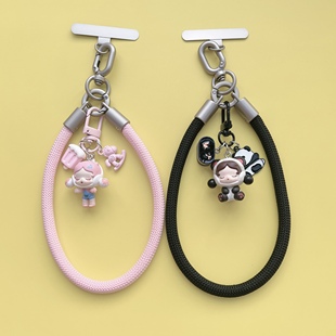 新款泡泡玛特手机链Molly萌粒抱抱手机挂绳钥匙扣防丢套手挂饰