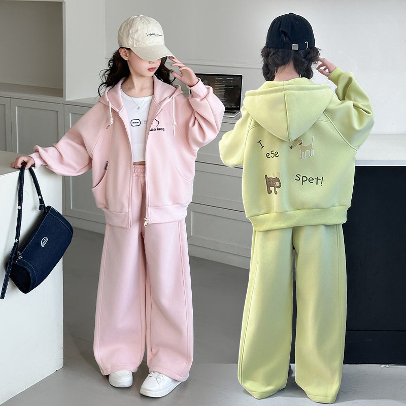 女童春秋套装儿童春季2026新款时髦女大童运动两件套洋气秋天衣服