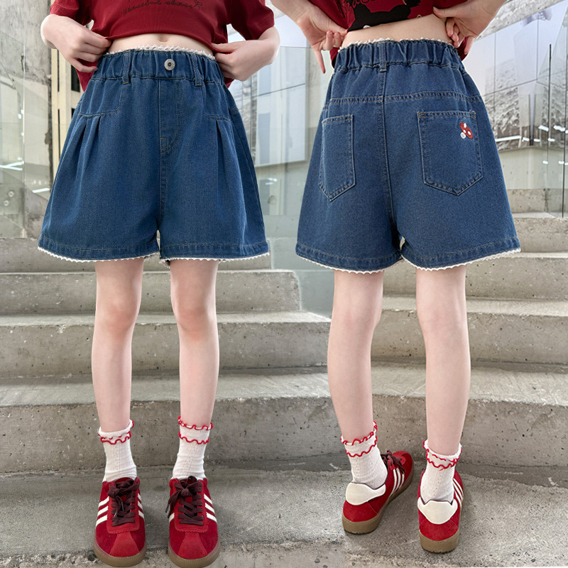 女童牛仔短裤夏季外穿2025新款儿童薄款牛仔裤女大童韩版短裤潮款