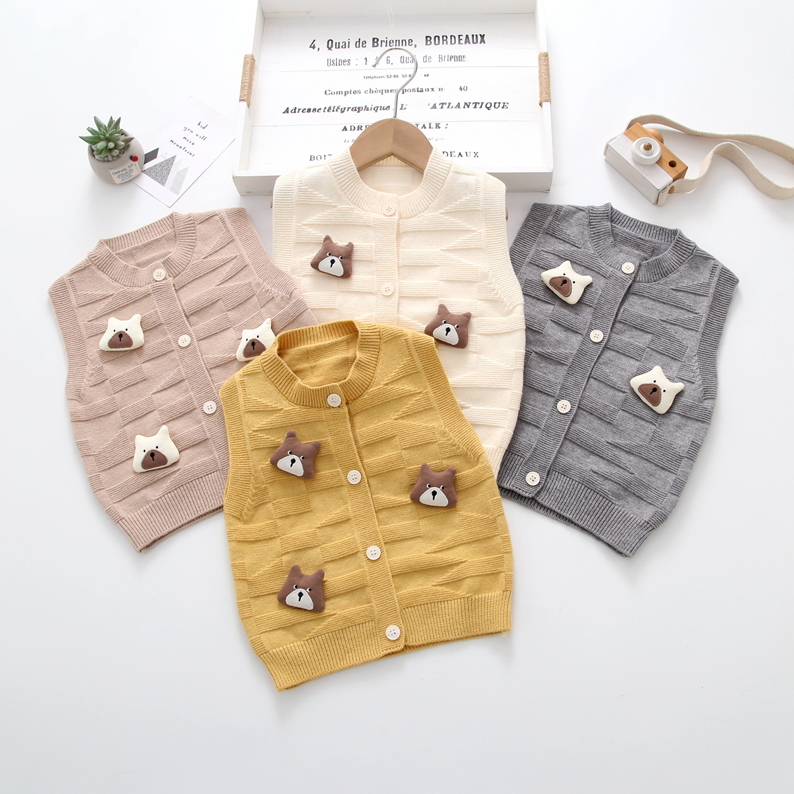 春秋开衫男童马甲薄针织