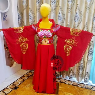 2023新款李玉刚反串演出服秧歌二人转飞天大裙摆男扮女装刺绣表演