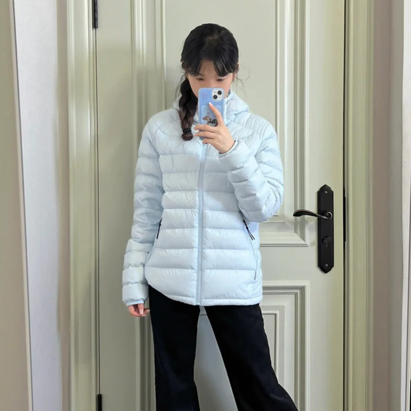 2026年秋冬新款90白鸭绒连帽排骨款羽绒服男女时尚百搭短款外套潮