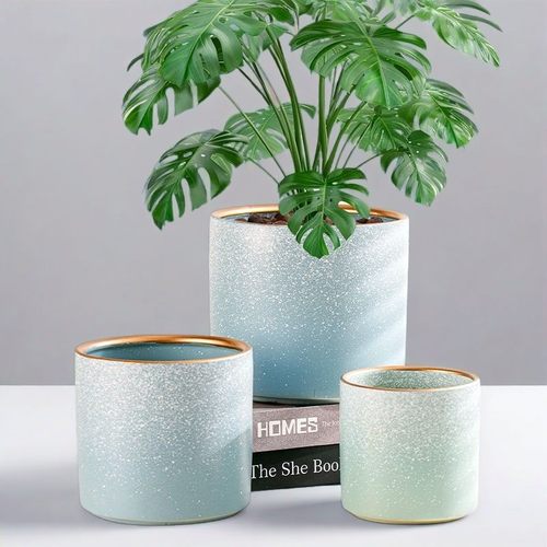 北欧风格陶瓷花盆大口径渐变盆栽家用发财树蝴蝶兰特大号特价清仓