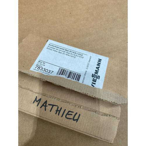 Viessmann 7833037 Safety Valve Vitodens 100 WB1A 24 & 30KW