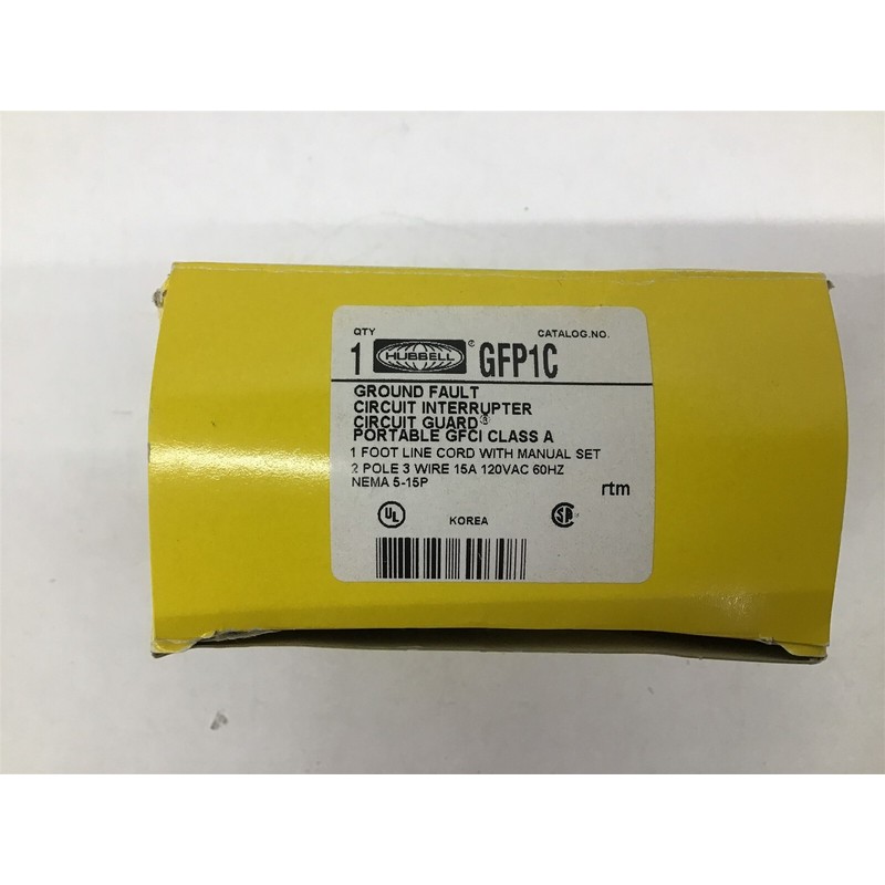 Hubbell GFP41C Circuit Guard 2 Poles 3 Hilos 15A 120V C.A. N