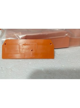 Wago 10 件 281-329 端中级板 2.5 毫米厚橙色端子