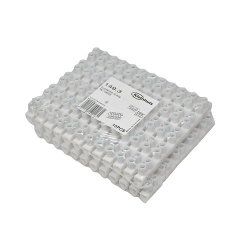 10x KLEINHUIS 149.3, 25mm2 euroklemme T80 weiss 12 polig