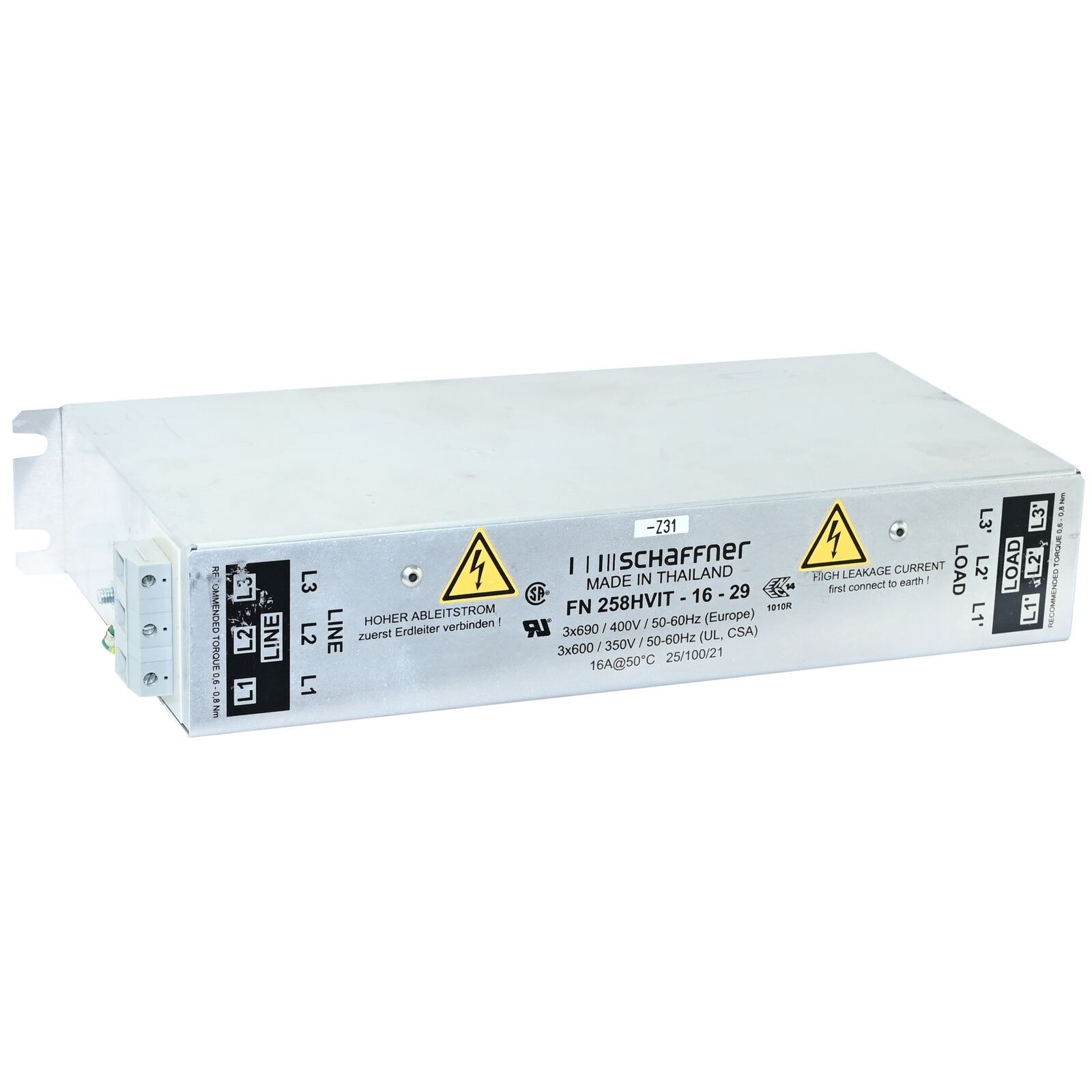 Schaffner Netzfilter FN 258HVIT-16-29 258HVIT1629