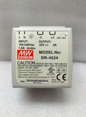 MEANWELL DR-4524 DIN-RAIL 电源 24V 2A
