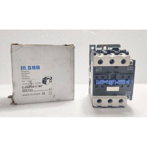 M.Sun CJX24011 Contactor CJX2-4011M7 023153 220V 50/60Hz