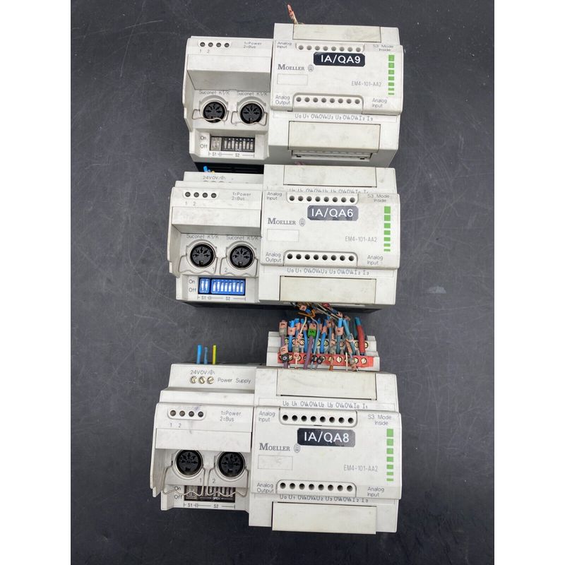 1pc x MOELLER EM4-101-AA2 ANALOGIC I/O MODULE + ZB4-122-KL1