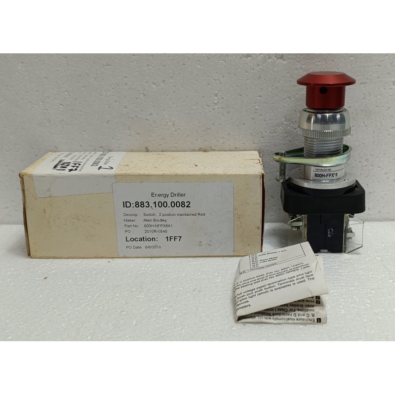 Allen-Bradley 800H-FPX6A1 Positions Druck / Zug Rote Kappe D