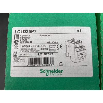 1pc x SCHNEIDER ELECTRIC LC1D25P7 TESYS 034995 CONTACTOR