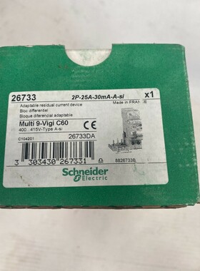 4 pc x SCHNEIDER 25A 2P 30mA type A Si 230.415V VIGI C60 267