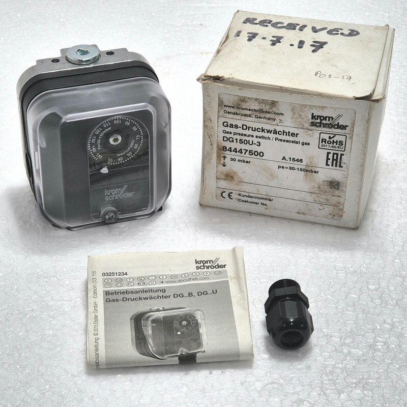 Krom Schroder DG150U-3 Gas Pressure Switch 84447500