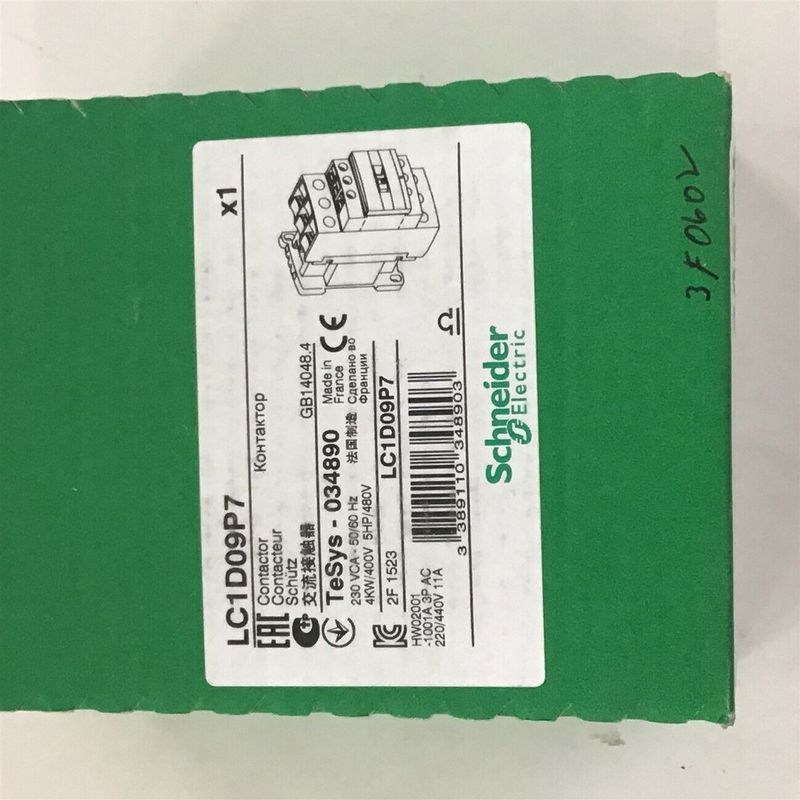 施耐德电动 LC1D09P7接触器 230 V
