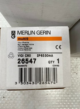1pc x Merlin Gerin Schneider multi 9 vigi c60 26547 2p 63 30
