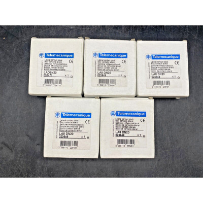LOT DE 5 TELEMECANIQUE LA8DN20 BLOC CONTACT LATERAL