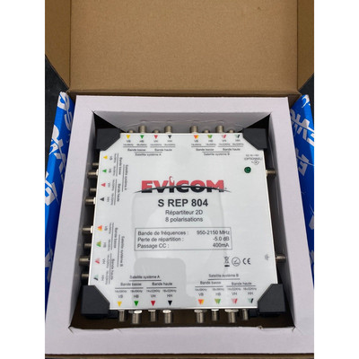 EVICOM S REP 804 REPARTITEUR 950 -2 150MHz 8 ENTREES ET 2x8