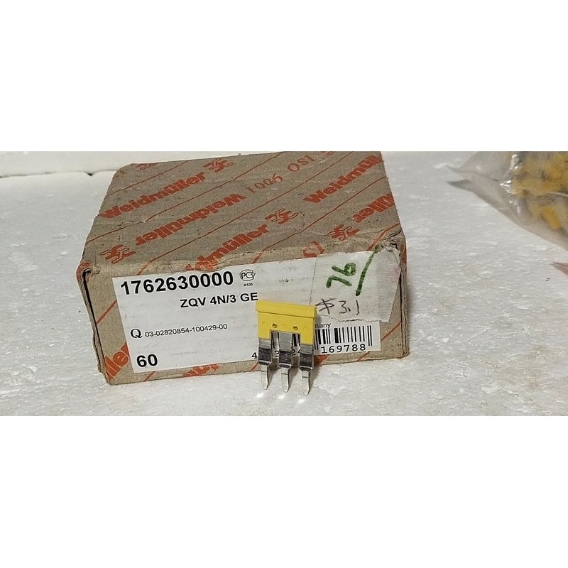 Weidmüller 1762630000 ZQV 4N/3 GE Jumper Flat 3Position Pin
