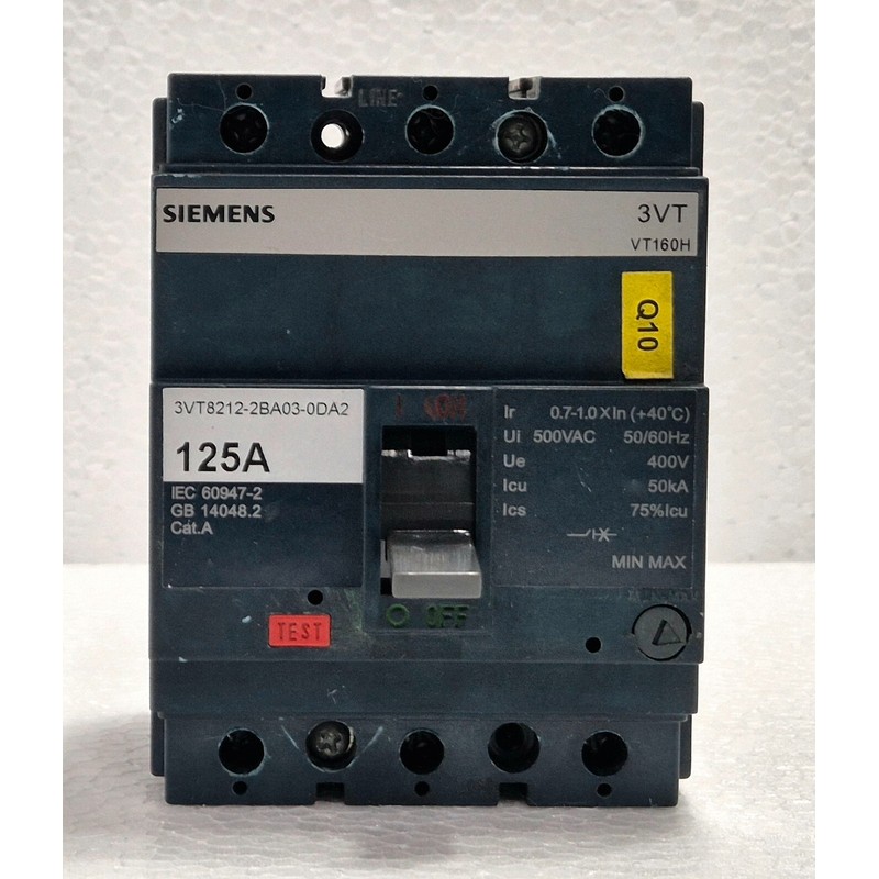 Siemens 3VT VT160H Circuit Breaker 3VT8212-2BA03-0DA2 125A