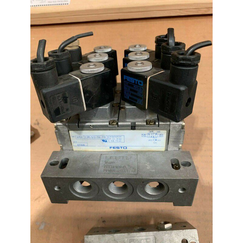 Festo 3pc CJM-5/2-1/4-FH 6159 + 6pc 4527 MSFG-24