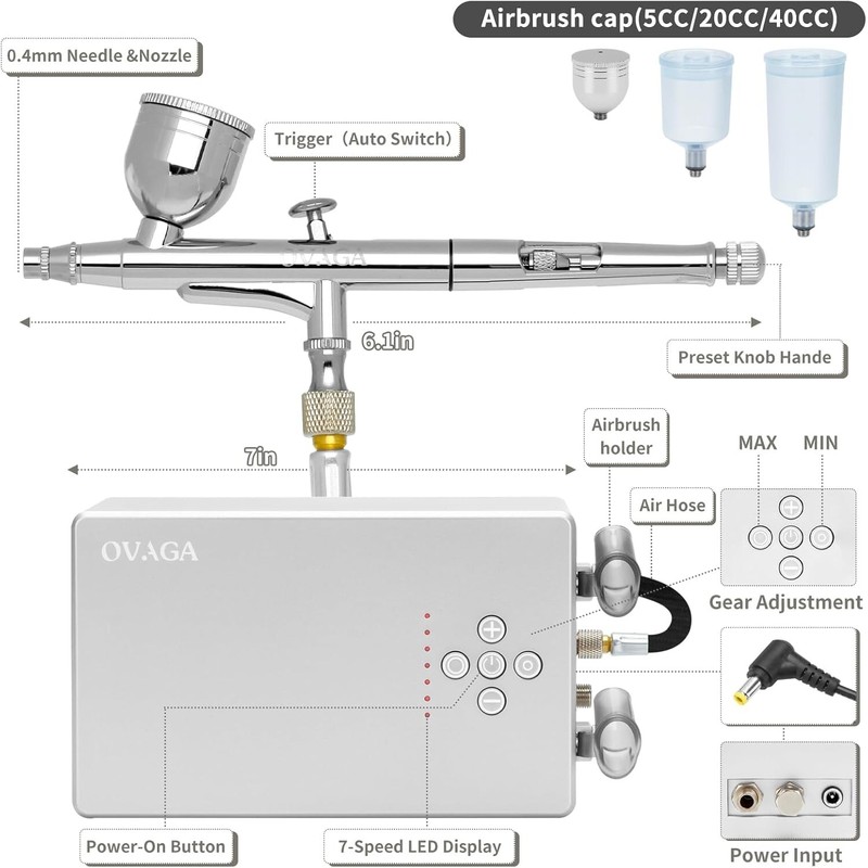 Ovaga Airbrush Gro? | Dual-Action-Multifunktions-Airbrush-Se
