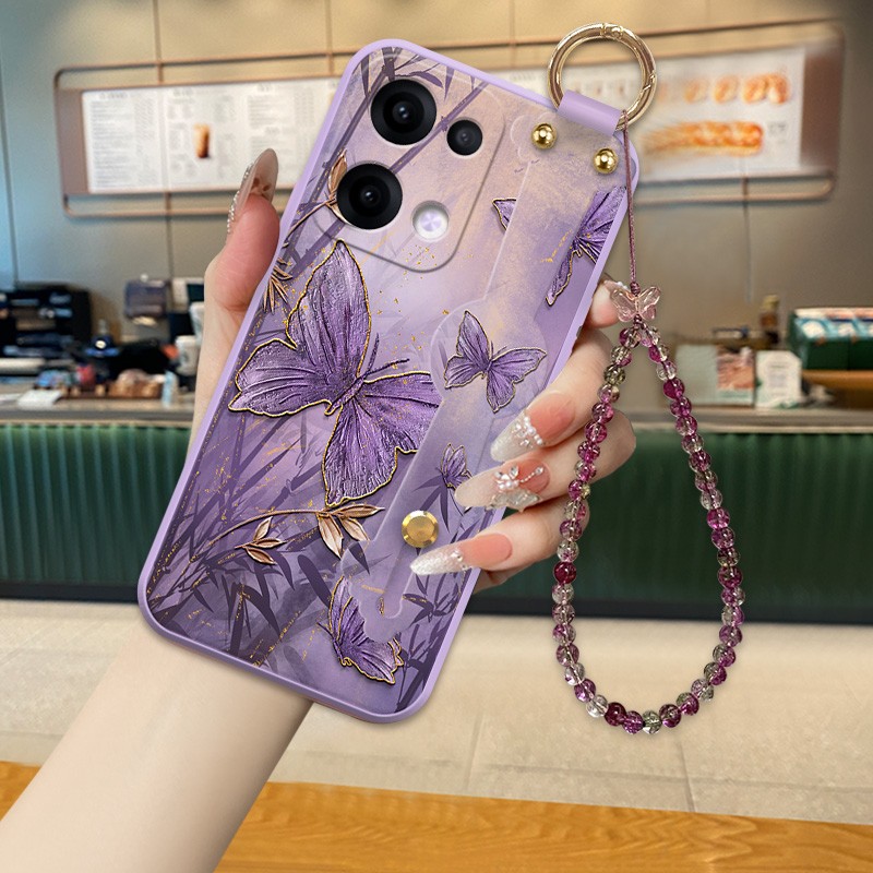 适用OPPOReno13新国风蝴蝶手机壳