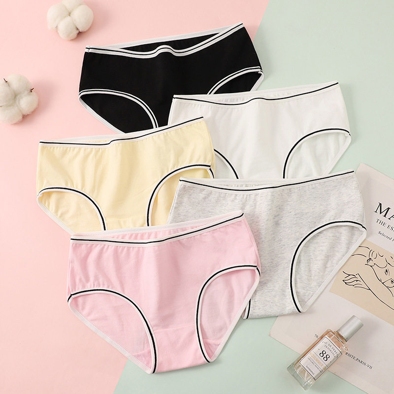 纯棉发育期内裤小初高中学生三角少女三角裤糖果色女学生内裤外单