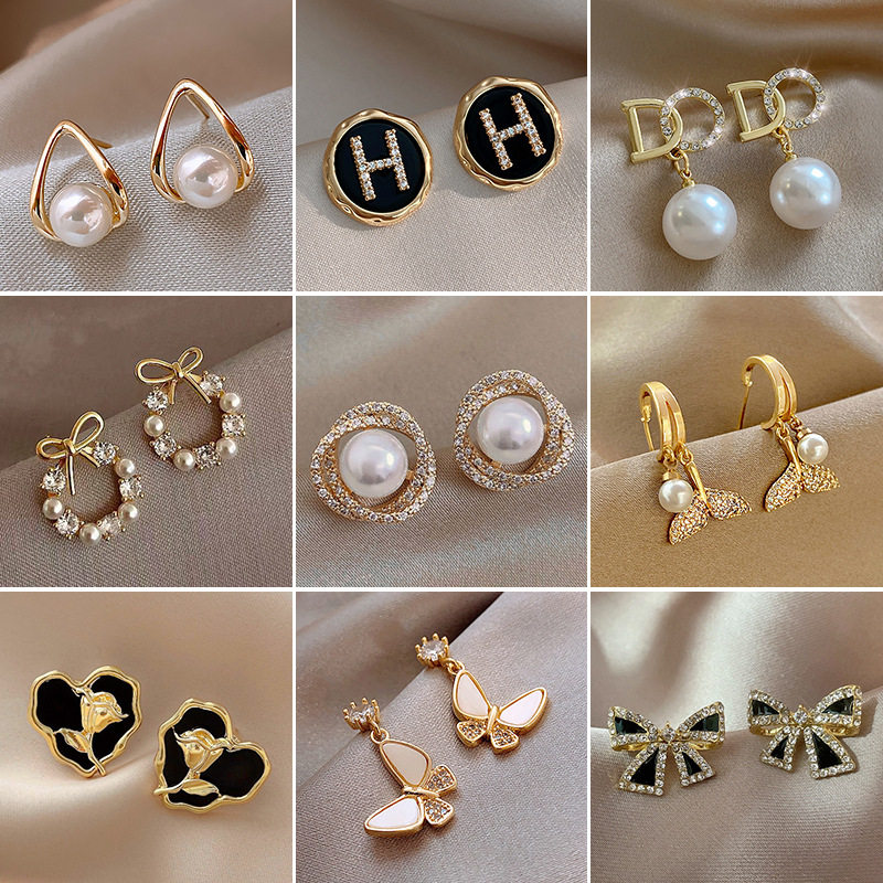 小香风耳环女2023新款爆款925银针气质耳钉轻奢小众感耳饰潮,饰品/流行首饰/时尚饰品新,耳环,淘宝优惠券,粉丝福利购,淘宝优惠卷