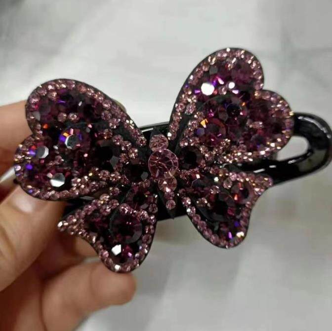 韩版发夹女后脑勺高档鸭嘴夹新款带钻抓夹头饰气质蝴蝶结头发夹子