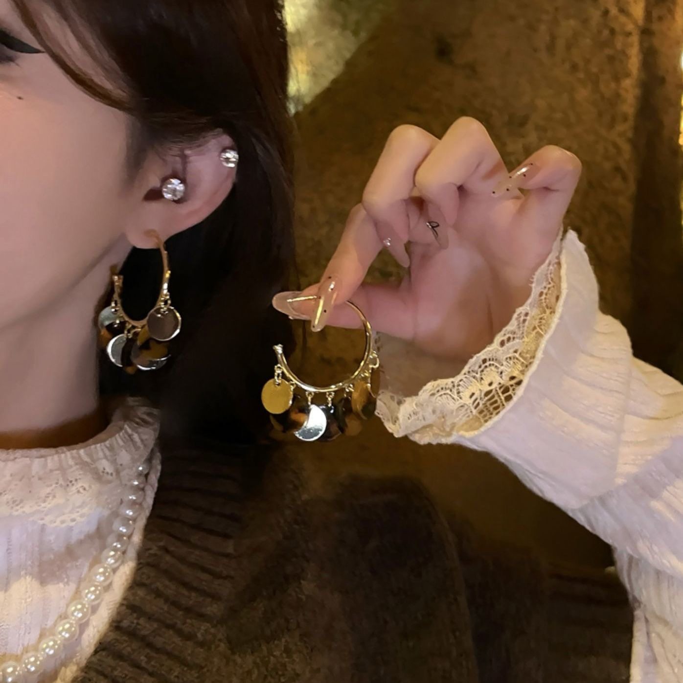 美式辣妹!欧美气质感豹纹流苏耳环复古时尚秋冬款美拉德耳圈,饰品/流行首饰/时尚饰品新,耳环,淘宝优惠券,粉丝福利购,淘宝优惠卷