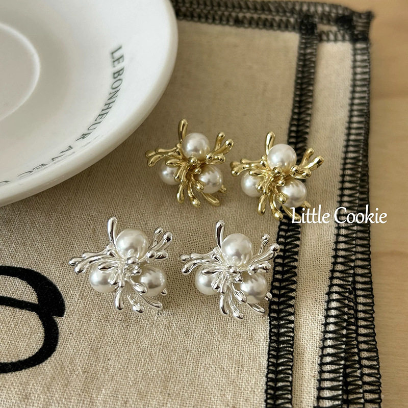 秋冬烟花耳环感轻奢珍珠耳钉巨好看漂亮小众设计2025新款耳饰,饰品/流行首饰/时尚饰品新,耳环,淘宝优惠券,粉丝福利购,淘宝优惠卷