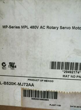 MPL-B520K-MJ72AA AB伺服电机 480V AC旋转伺服电机议价维修