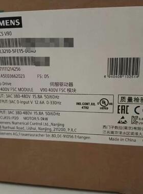 6SL3210-5FE15-0UA0 伺服驱动器 V90 400V FSC模块 5kW议价维修