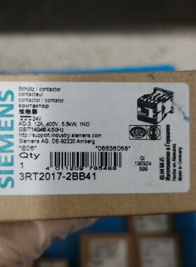 3RT2017-2BB41 接触器 24V 12A 400V 5.5kW 工控配件议价维修