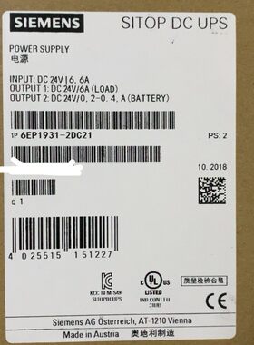 6EP1931-2DC21 SITOP DC-USV模块 工业电源议价维修