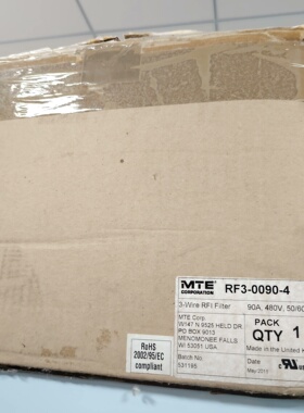 RF3-0090-4 MTE三线RFI滤波器 90A 480V 50/60Hz议价维修