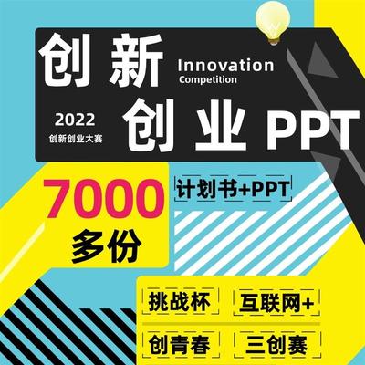 2022创新创业ppt大学生互联网三创青春项目计划书方案商业报告书