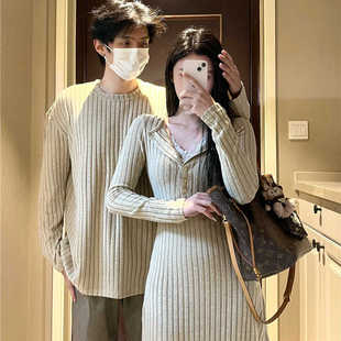 女连衣裙法式 小众设计高级感情侣装 长袖 2025韩版 一裙一衣潮 春秋季