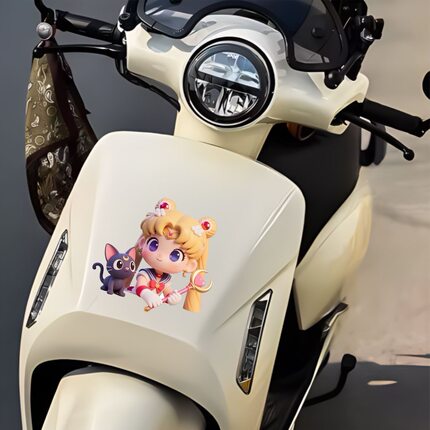 美少女战士水冰月贴纸电动车摩托车划痕遮挡装饰贴画防水防晒车贴