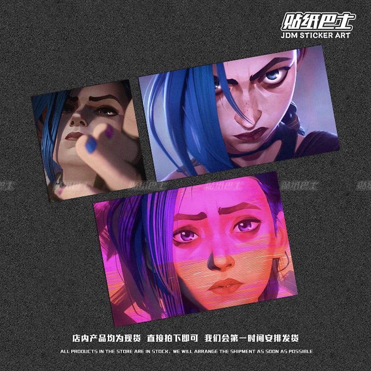 JDM动漫卡通女孩镭射反光车身贴