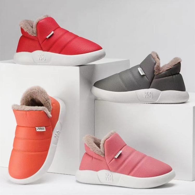 俊鸽情侣棉鞋女冬季包跟室内外家居防水保暖毛绒棉拖鞋男款户外鞋