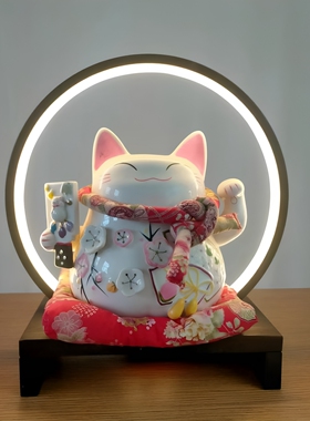 充电LED灯圈实木座菜品万能展示